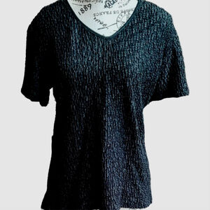 Vintage Jaipur Textured Black Blouse